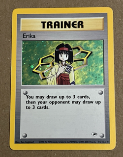 Erika Gym Heroes Unlimited Holo Rare 16/132 Pokemon TCG Never Played Light Play - Image 1