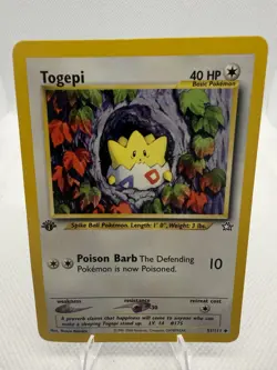 Togepi 51/111 Neo Genesis 1st Edition 2000 Pokemon Card Uncommon LP - Image 1