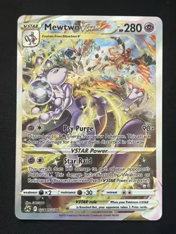 Mewtwo VSTAR Crown Zenith: Galarian Gallery Ultra Rare Card #GG44/GG70 LP - Image 1