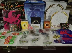Pokemon Vast Collection Accessories Tins Over 500 Cards Guides Rev Holo Tokens - Image 1