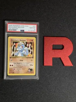 Pokemon Giovanni's Machop Gym Challenge 1st Edition Common Card 72/132 PSA 10 - Image 1