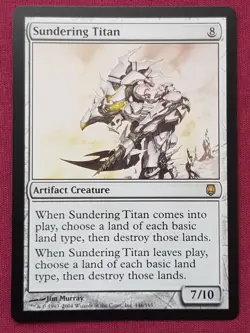Magic The Gathering DARKSTEEL SUNDERING TITAN artifact card MTG - Image 1