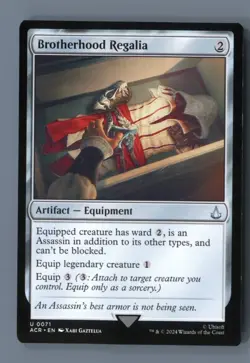 Brotherhood Regalia 71 Universes Beyond Assassin's Creed Magic: The Gathering NM - Image 1