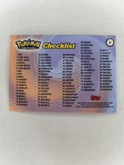2003 TOPPS POKEMON ADVANCED #90 CHECKLIST FOIL RARE / VINTAGE - Image 2