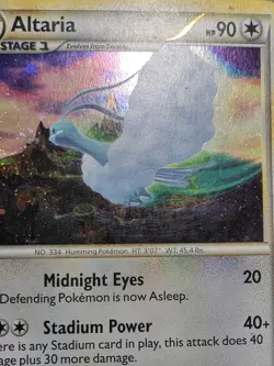 HP Altaria Pokemon TCG HS Triumphant 2/102 Holo Rare - Image 4