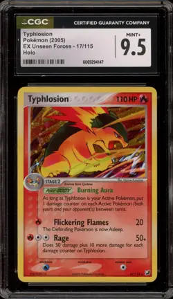 Pokemon Typhlosion ex EX Unseen Forces Holo Rare #17 CGC 9.5 - Image 1