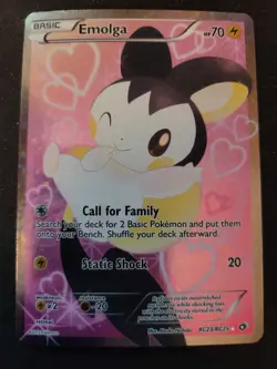 Pokemon Emolga Full Art Ultra Rare Holo RC23/RC25 Radiant Collection LP/NM - Image 1