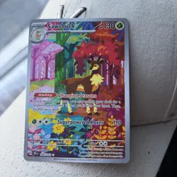 Pokemon TCG Sawsbuck 166/162 Temporal Forces Illustration - Image 1