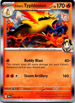 Pokemon Ethan's Typhlosion SV10: Destined Rivals (DRI) Holo 034/182 NM - Image 1