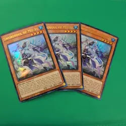 Yugioh TCG Swordsoul Of Mo Ye Ultra Rare Playset MAMA-EN034 - Image 1