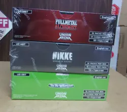 UNION ARENA BANDAI NIKKE + FULLMETAL + YU YU YARUSHO BOOSTER BOXES - Image 1