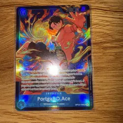 One Piece Card Game OP13-119 Portgas.D.Ace Store Treasure Cup Winner Sealed x1 - Image 1