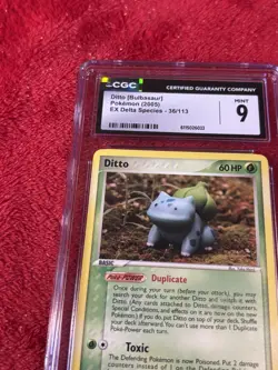 Cgc 9 Ditto Bulbsaur 36/113 Ex Delta Species 2005 Pokemon Card - Image 2
