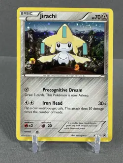 HD Swirl Jirachi XY195 Cosmo Pokemon XY Promo Holo Rare Card Mew Tail NM/LP - Image 1