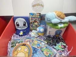 Pokemon Gift Box with Booster Pack Plush Keychain Reverse Holo/holo Cards - Image 5
