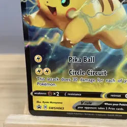Pikachu V SWSH063 SWSH: Sword & Shield Promo Cards Holo - Image 4