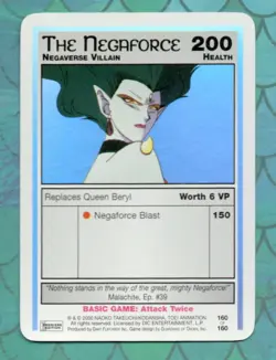 Sailor Moon CCG Ultra Rare Card 160 The Negaforce Holo Foil Premiere 2000 Dic - Image 1