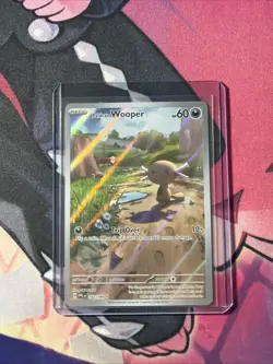 Paldean Wooper 102/094 Phantasmal Flames Illustration Rare Full Art Pokemon Card - Image 1