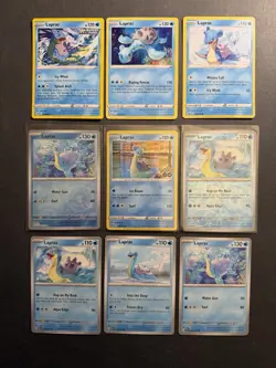 9 Lapras Pokemon Card Collection Reverse Holo Rare SWSH SV PTCG A5 - Image 1