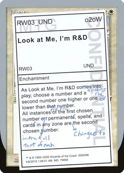 Magic the Gathering (mtg): UND: Look at Me, Im R%26D (x 4) - Rare - Image 1