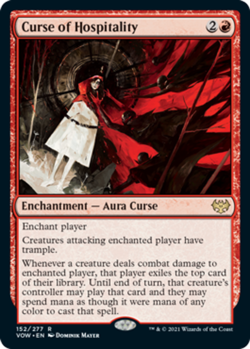 x1 Curse of Hospitality - Foil R MTG Innistrad: Crimson Vow M/NM, English - Image 1
