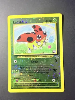 Pokemon TCG Ledyba Southern Islands 7 Reverse Holo Promo Card LP+ Condition - Image 1