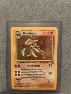 Pokemon TCG Kabutops Fossil 9/62 Holo 1999-2000 Wizards Base Set Copyright Holo - Image 1