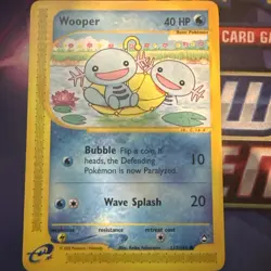 Wooper Aquapolis 117/147 Non-Holo E-Series Pokemon Near Mint/Lightly Played WoTC - Image 1