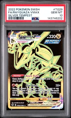 PSA 10 RAYQUAZA VMAX TG29/TG30 FULL ART SILVER TEMPEST POKEMON 😍 - Image 1