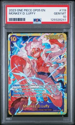 Monkey D. Luffy OP05-119 One Piece Awakening/New Era SEC PSA 10 GEM MINT - Image 1