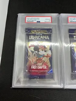 Disney Lorcana - 3 Boosters Chapitre 1 First Print grade 10 PSA -EN 03 - Image 2