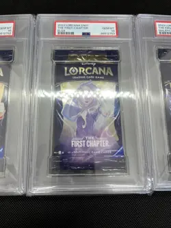 Disney Lorcana - 3 Boosters Chapitre 1 First Print grade 10 PSA -EN 03 - Image 3