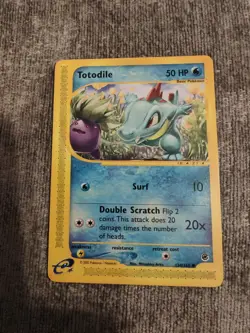 Rare Pokemon Totodile Expedition Base Set Card 134/165 Common Regular 2002 NM/LP - Image 1