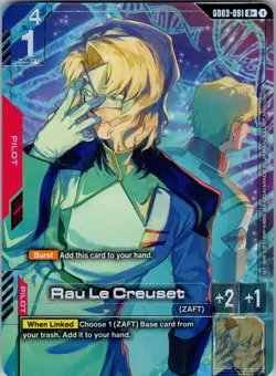 Gundam Card Game GD03-091 RAU LE CREUSET (R+) FOIL - STEEL REQUIEM - Image 1
