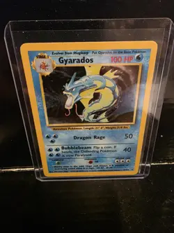 Pokemon Gyarados Base Set Holo Rare 100 HP Card 6/102 Wizards of the Coast - Image 1