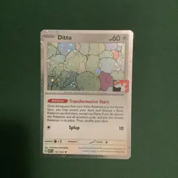 Ditto Pokemon Prize Pack Series 6 Promo Pokemon Card NM/LP Play Stamp Mew 151 - Image 1