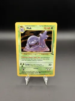 Pokemon TCG Muk Unlimited Jungle Holo Rare Card 13/62 Fossil MP - Image 1