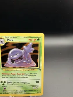 Pokemon TCG Muk Unlimited Jungle Holo Rare Card 13/62 Fossil MP - Image 3