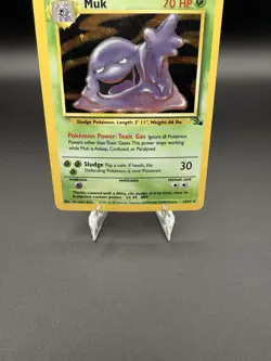 Pokemon TCG Muk Unlimited Jungle Holo Rare Card 13/62 Fossil MP - Image 4