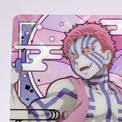 Akaza Demon slayer Kimetsu No Yaiba Holo Stained Glass Card Bandai Japan F/S - Image 2
