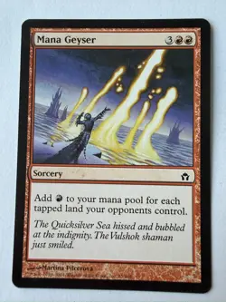 Magic the Gathering MTG Mana Geyser Red Fifth Dawn Common - Image 1
