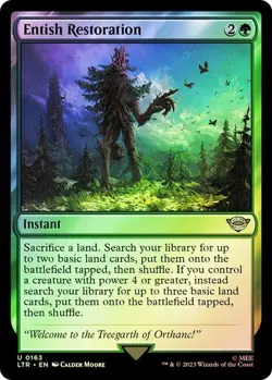 MTG Entish Restoration Tales of Middle-earth 0163 Foil Uncommon - Image 1