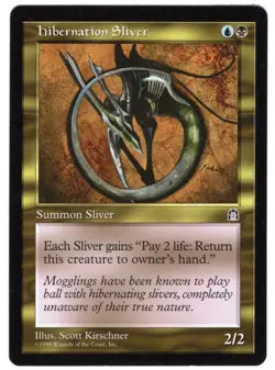MTG HIBERNATION SLIVER STRONGHOLD UNCOMMON CREATURE LP/NM BLUE BLACK COMMANDER - Image 1