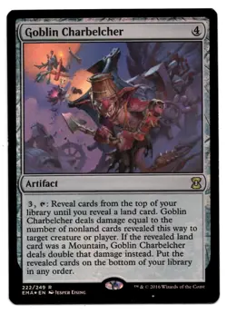 MTG GOBLIN CHARBELCHER ETERNAL MASTERS FOIL RARE ARTIFACT LP/NM LEGACY COMBO EDH - Image 1
