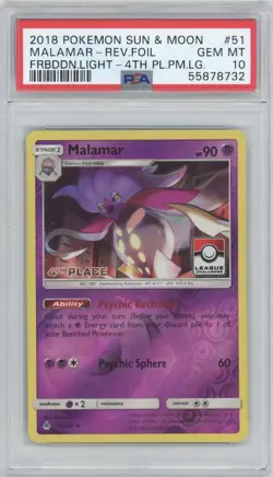 PSA 10 POP 3❗Pokemon League Promo Malamar 51/131 Forbidden Light 4th Place - Image 1