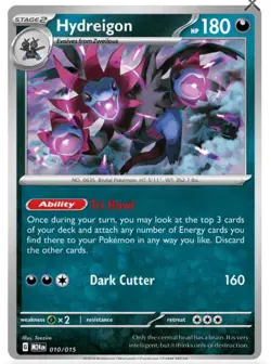 McDonalds 2024 Pokemon Dragon Discovery Hydreigon Holo Promo 010/015 - Image 1