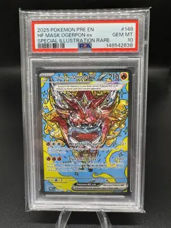 PSA 10 Hearthflame Mask Ogerpon ex Pokemon Prismatic Evolutions SIR 2025 148/131 - Image 1