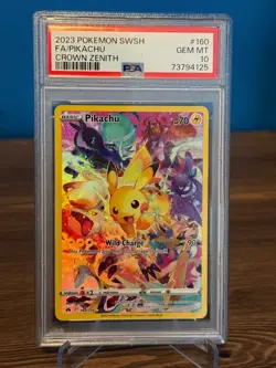 Pikachu (Secret) 160/159 Crown Zenith PSA 10 Pokemon - Image 1
