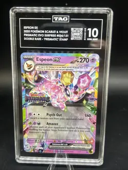Pokemon Espeon ex Prismatic Evolutions Stamp 034/131 TAG 10 GEM MINT - Image 1