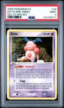 Pokemon TCG Ditto - (Mr. Mime) 38/113 Delta Species Regular PSA 9 - Image 1